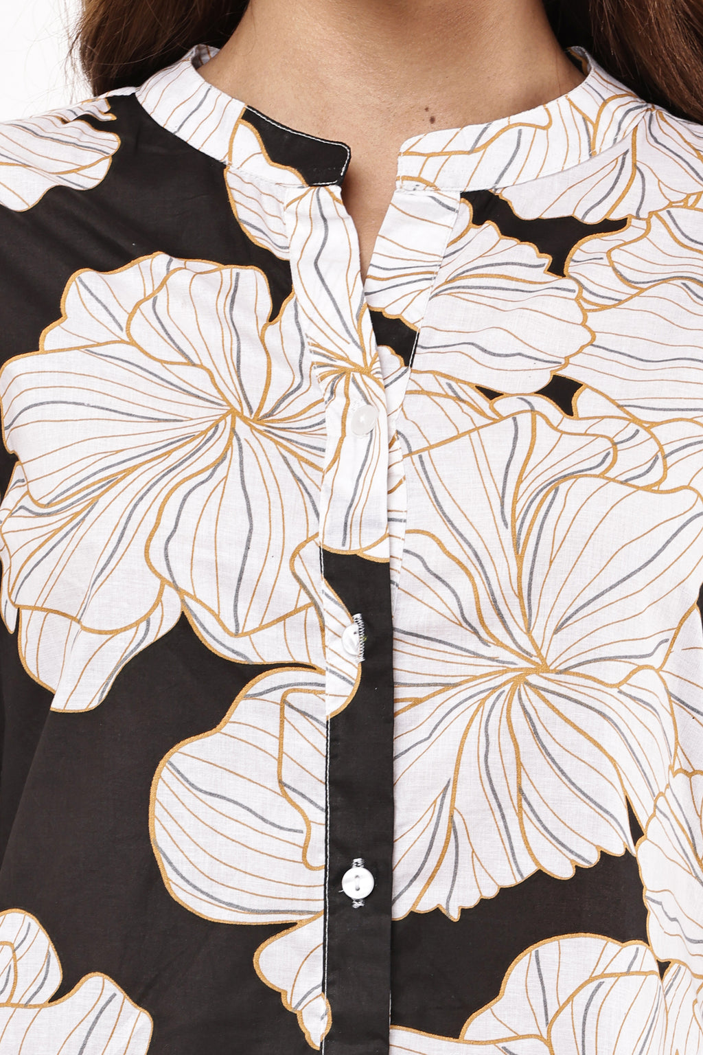 Women Black & White Floral Printed Co-ord Set