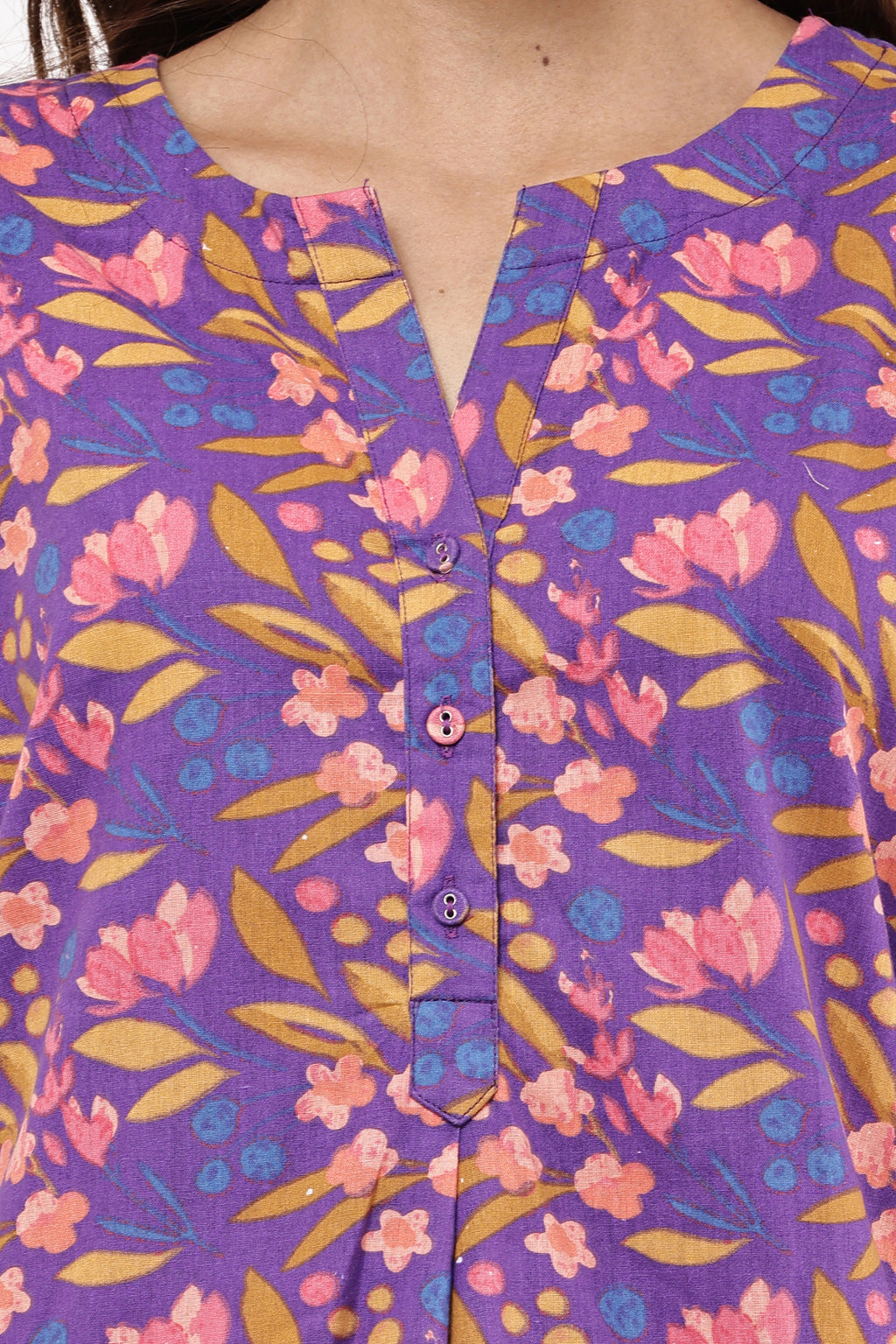 Floral Printed Purple Co-ord Set