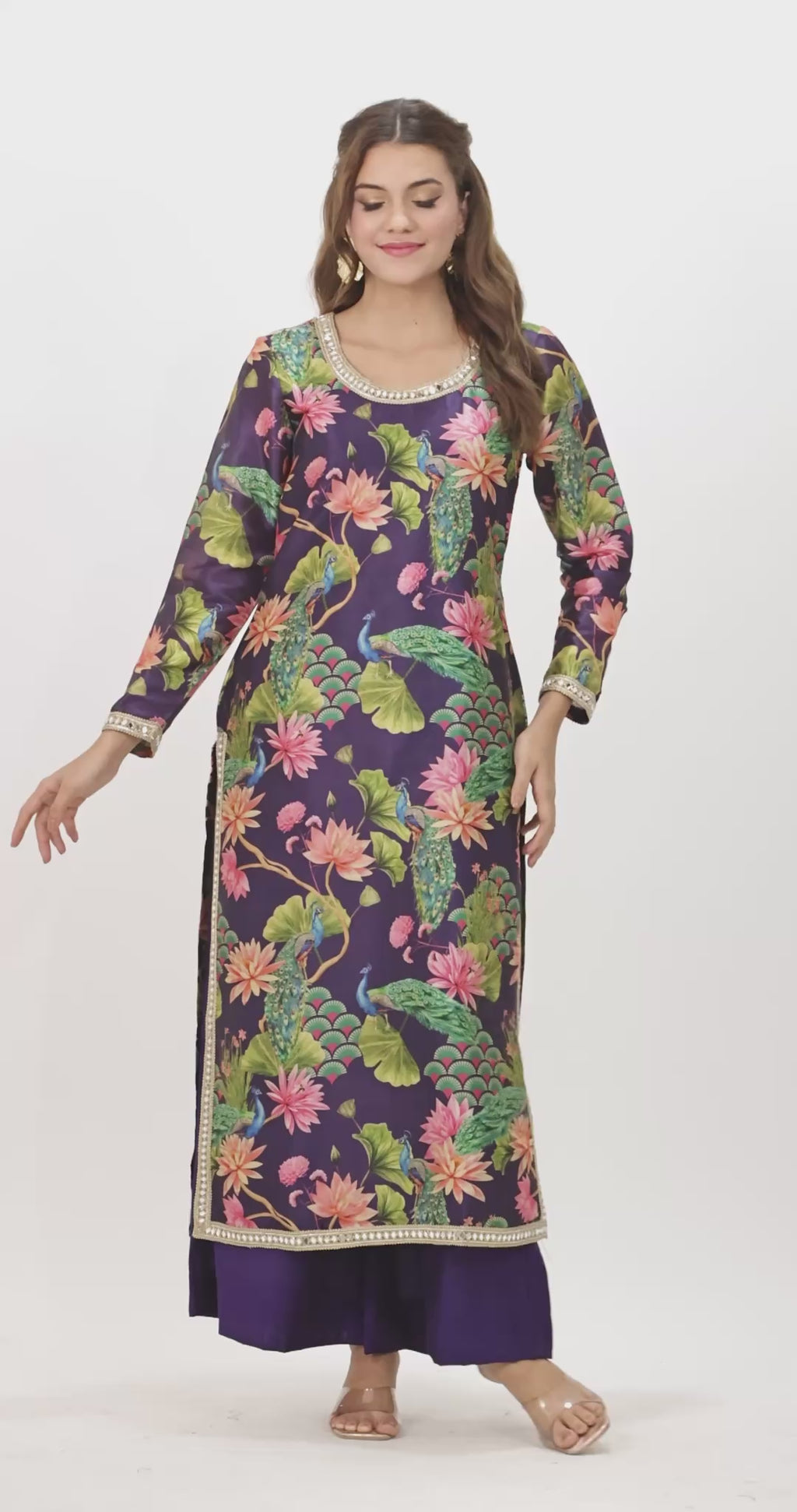 Women Black & Beige Ethnic Motifs Printed Kurta with Palazzos & Dupatta